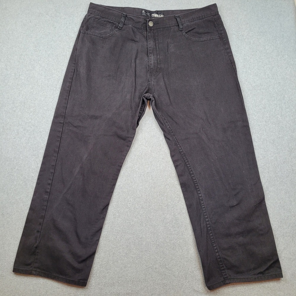 Mecca Classic Fit Jeans Mens 44x32 Black Cotton Denim Straight‎ Leg Pants
